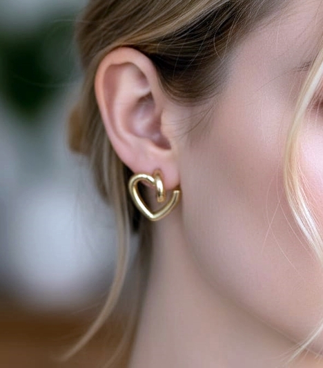 FULID HEART EARRINGS