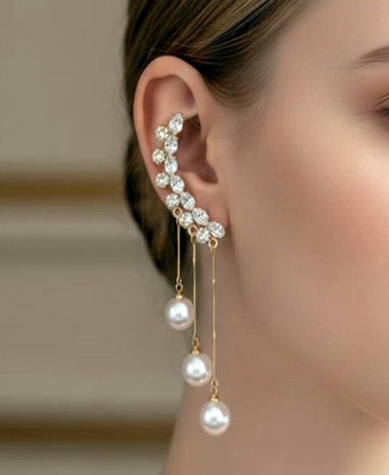 Pearl Climbers Earrings