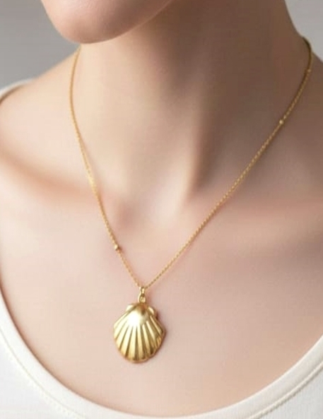 SEASHELL LOCKET NACKLACE