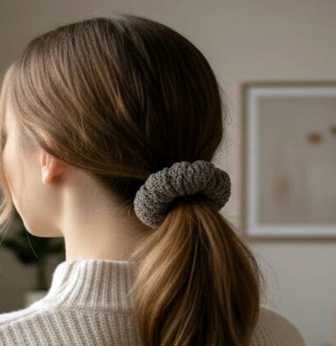 WOVEN COTTON ELASTIC HAIR TIE