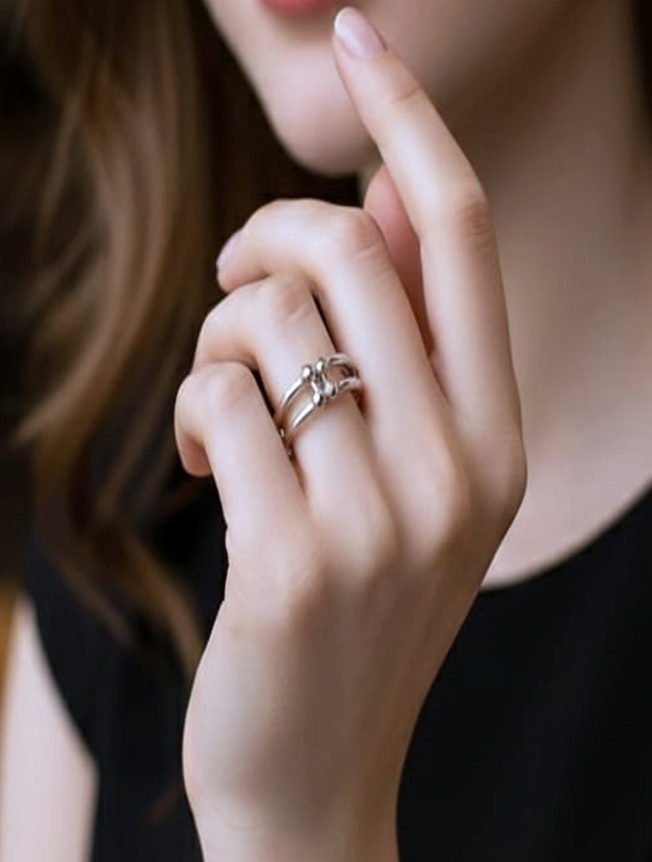 ABJUSTABLE SILVER RINGS