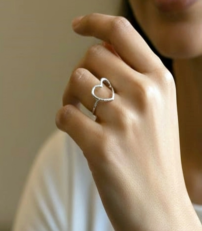 SILVER HEART RINGS