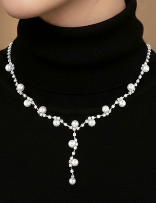 BRIDAL PEARL DROP SET