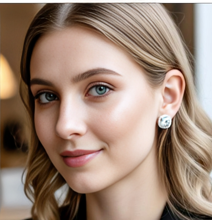 CLASSIC HALO SOLITAIRE STUD EARRING