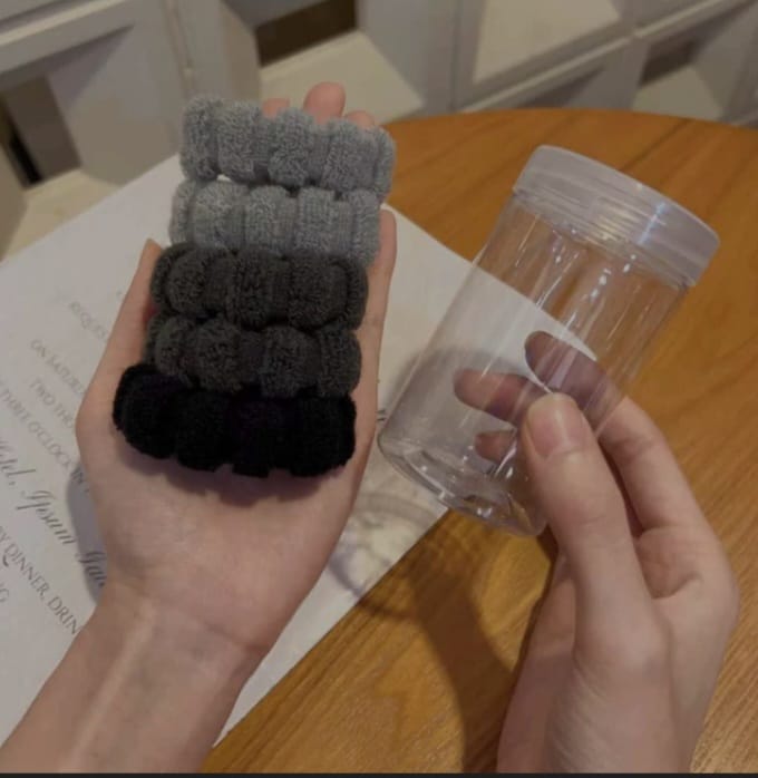 WOVEN COTTON ELASTIC HAIR TIE