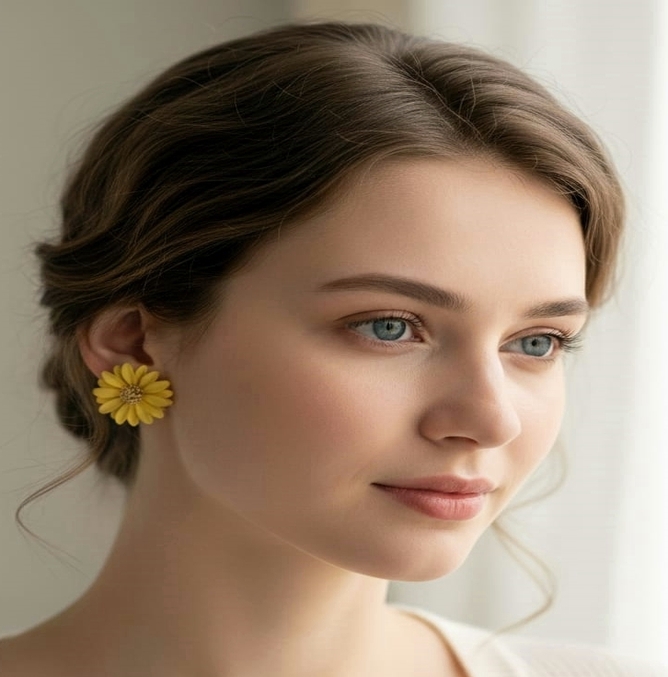 SUNFLOWER EARRING